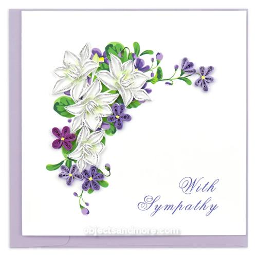 Flower Sympathy Card by QUILLING CARD